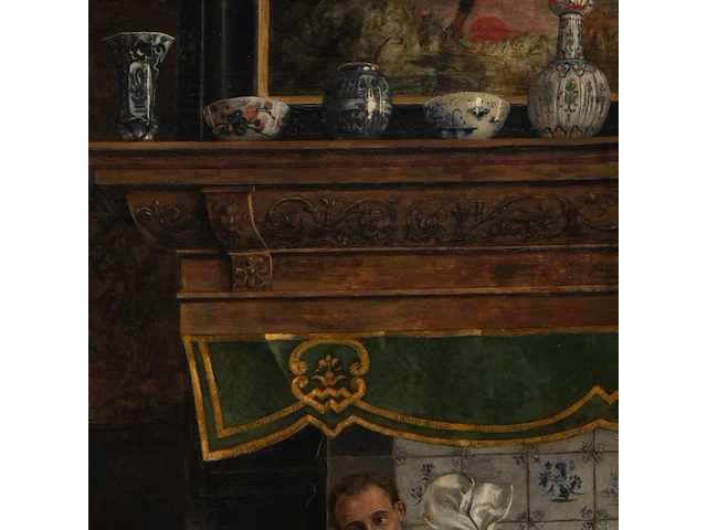 Constant cap (1842-1915), the maid caught in the act, oil on canvas 110 x 80 cm. (43.31 x 31 1/2 in.), frame: 140 x 110 cm. (55.11 x 43.31 in.) - afbeelding 8 van  8