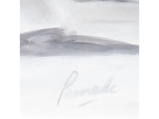 Constant permeke (1886-1952), a rural landscape in the snow, gouache on paper 42 x 60 cm. (16.5 x 23.6 in.), frame: 74 x 92 cm. (29.1 x 36.2 in.) - afbeelding 4 van  5