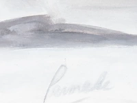 Constant permeke (1886-1952), a rural landscape in the snow, gouache on paper 42 x 60 cm. (16.5 x 23.6 in.), frame: 74 x 92 cm. (29.1 x 36.2 in.) - afbeelding 4 van  5