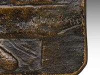 Constantin meunier (1831-1905), 'the miner' or the 'taymans plaquette', patinated bronze plaque 17 x 22 cm. (6.69 x 8.66 in.) - afbeelding 3 van  3