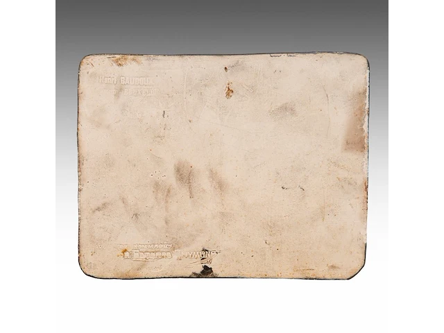 Constantin meunier (1831-1905), 'the miner' or the 'taymans plaquette', patinated plaster plaque 17 x 22 cm. (6.69 x 8.66 in.) - afbeelding 2 van  4