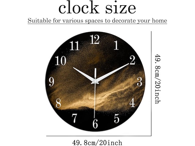 Constantplanet grote glazen wandklok - afbeelding 3 van  3