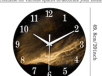 Constantplanet grote glazen wandklok - afbeelding 3 van  3