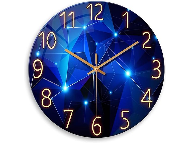 Constantplanet grote glazen wandklok - afbeelding 1 van  3