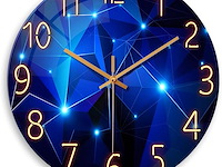 Constantplanet grote glazen wandklok - afbeelding 1 van  3