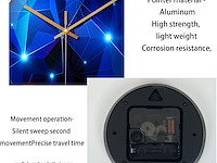 Constantplanet grote glazen wandklok - afbeelding 3 van  3