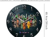 Constantplanet grote glazen wandklok - afbeelding 3 van  4