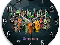 Constantplanet grote glazen wandklok - afbeelding 1 van  4