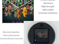 Constantplanet grote glazen wandklok - afbeelding 4 van  4