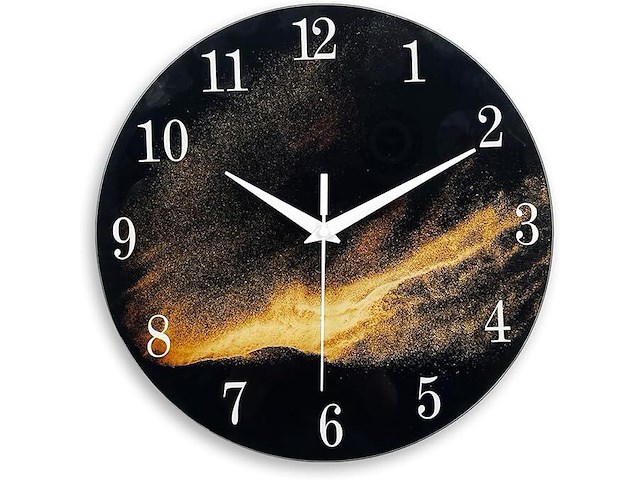 Constantplanet grote glazen wandklok - afbeelding 1 van  3