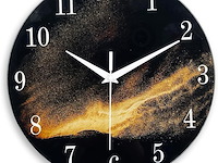 Constantplanet grote glazen wandklok - afbeelding 1 van  3