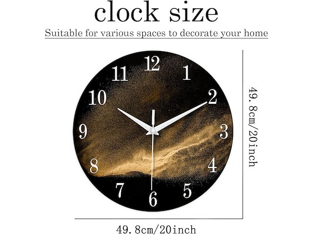 Constantplanet grote glazen wandklok - afbeelding 2 van  3