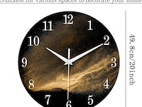 Constantplanet grote glazen wandklok - afbeelding 2 van  3