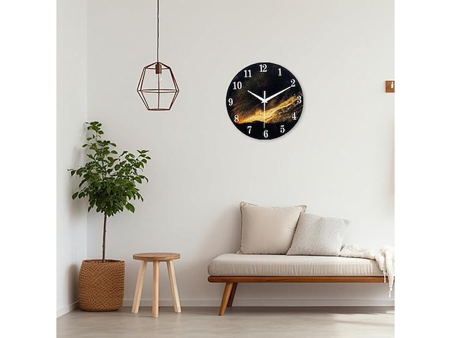 Constantplanet grote glazen wandklok - afbeelding 3 van  3