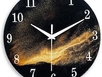 Constantplanet grote glazen wandklok - afbeelding 1 van  2