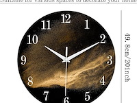 Constantplanet grote glazen wandklok - afbeelding 2 van  2