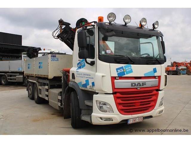 Container/kraanwagen daf cf 400 fan, datum 1ste inschrijving 25/9/2015, chassisnummer xlrasm4100g06809, km-stand 243071, euro 6, deel i+ii - afbeelding 1 van  19