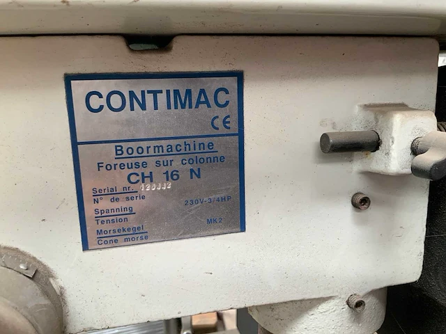 Contimac ch16n kolomboormachine - afbeelding 7 van  7