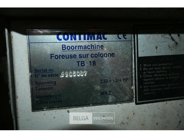 Contimac kolomboormachine - afbeelding 5 van  5