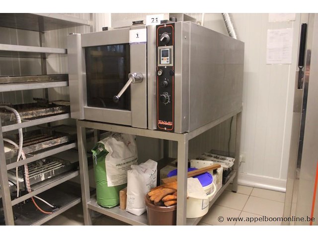 Convectieoven tibidotti fp4v, serienummer 180417, 380 v, roestvrij staal, werking niet gekend - afbeelding 1 van  4