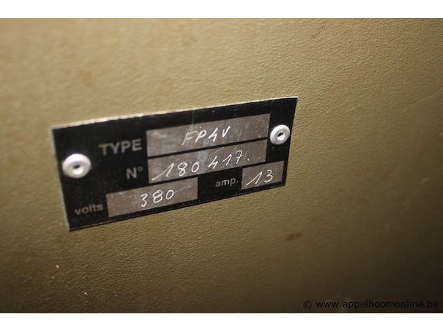 Convectieoven tibidotti fp4v, serienummer 180417, 380 v, roestvrij staal, werking niet gekend - afbeelding 4 van  4
