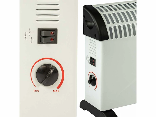 Convector kachel - 2000 watt - 3stuk - afbeelding 2 van  2