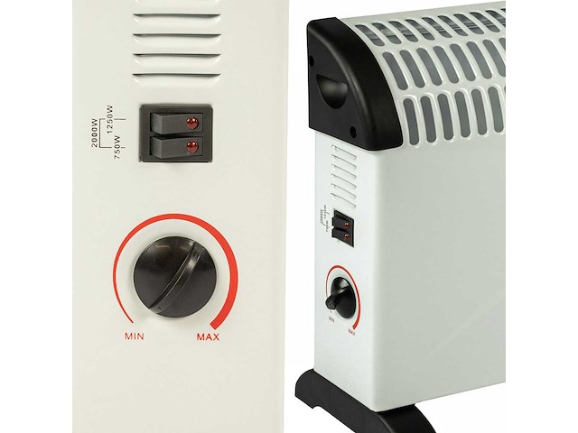 Convector kachel - 2000 watt - 3stuk - afbeelding 2 van  2