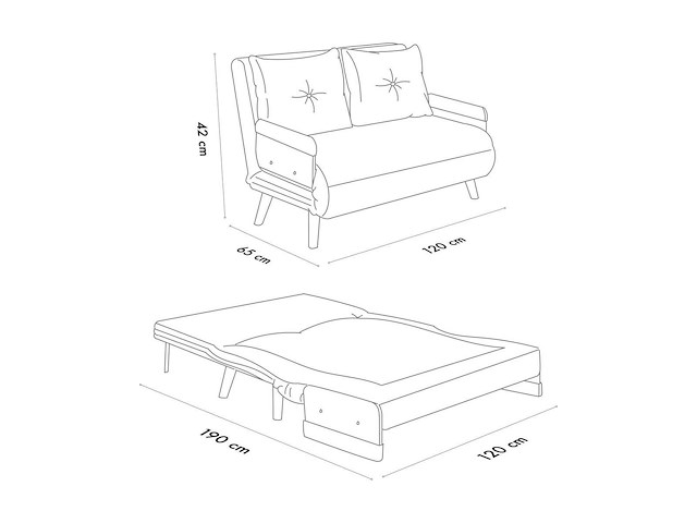 Convertible 2-zits bank - afbeelding 11 van  12