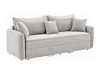 Convertible 3-zitter bank - grijs stof met traagschuim zitting - afbeelding 4 van  9