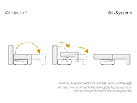 Convertible panoramische hoekbank - beige touwstof - afbeelding 2 van  11