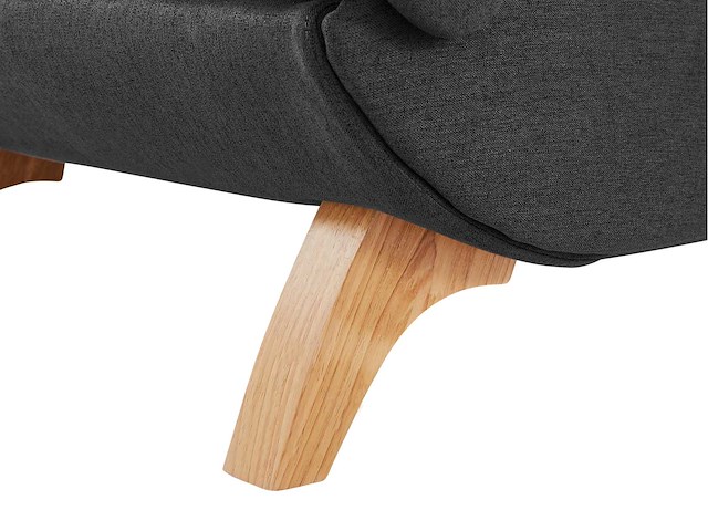 Convertible rechte chaise longue in houtskoolstof met opbergdoos - afbeelding 8 van  9