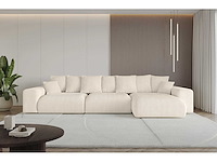 Convertible rechterhoekbank - beige touwstof - afbeelding 2 van  12