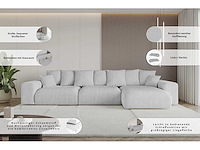 Convertible rechterhoekbank - beige touwstof - afbeelding 9 van  12