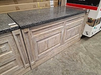 Cook-it buitenkeuken bbq module 120cm 2 deuren + 2 lades greywash - terrazzo - afbeelding 1 van  6