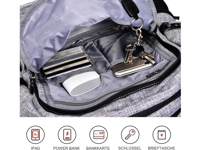 Coolbell laptoprugzak - afbeelding 4 van  6