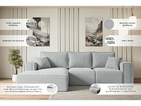 Coonvertible linker hoek bank - beige fluweel - afbeelding 12 van  13