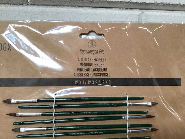 Copenhagen pro set autolakpenselen, 36 stuks in een set (3x) - afbeelding 2 van  6