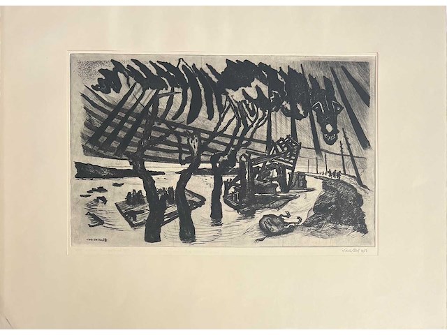 Cor de wolff - ets uit 1953 - afbeelding 4 van  14