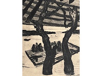 Cor de wolff - ets uit 1953 - afbeelding 1 van  14