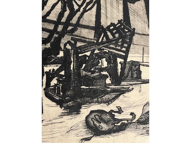 Cor de wolff - ets uit 1953 - afbeelding 7 van  14