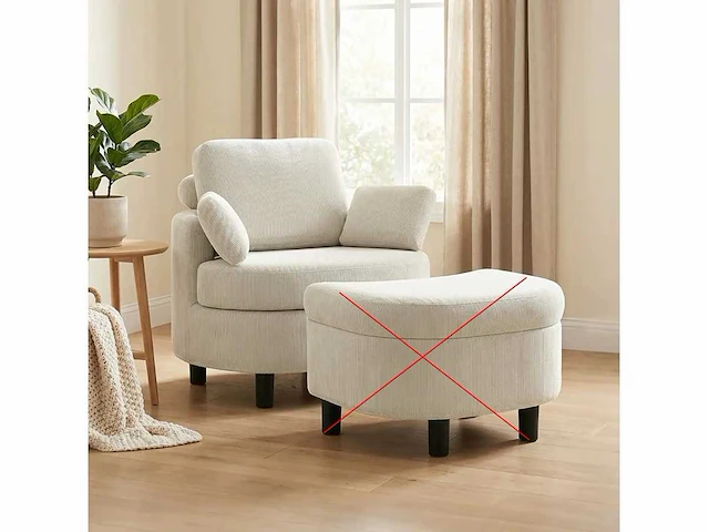 Corduroy bekleding fauteuil - afbeelding 2 van  6