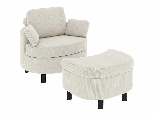 Corduroy bekleding fauteuil - afbeelding 3 van  6