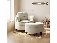 Corduroy bekleding fauteuil - afbeelding 4 van  6