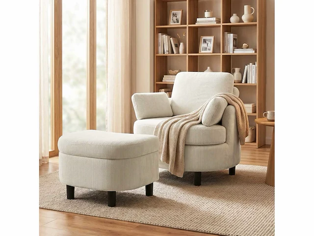 Corduroy bekleding fauteuil - afbeelding 5 van  6
