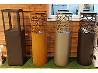 Core - pellet terrasverwarmer op tafelhoogte - cortenstaal(2x) - afbeelding 1 van  4