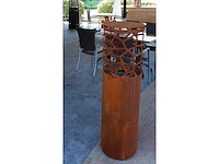 Core - pellet terrasverwarmer op tafelhoogte - cortenstaal(2x) - afbeelding 2 van  4