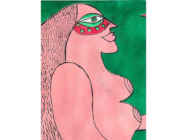 Corneille - femme et faune familière - kleurenets - ingelijst - afbeelding 3 van  13