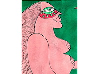 Corneille - femme et faune familière - kleurenets - ingelijst - afbeelding 3 van  13