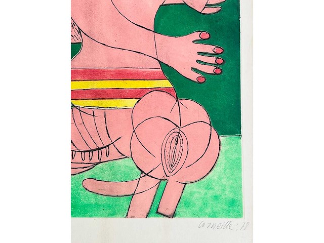 Corneille - femme et faune familière - kleurenets - ingelijst - afbeelding 8 van  13