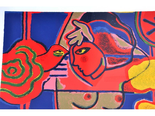 Corneille - fenêtre ouverte sur le paysage- zeefdruk - 120x99 cm - afbeelding 2 van  13